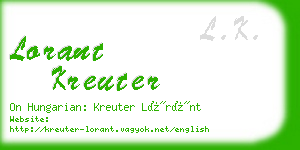 lorant kreuter business card
